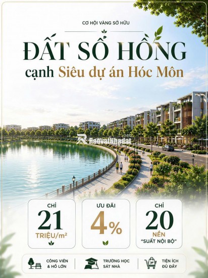  ĐẤT NỀN SỔ HỒNG RIÊNG SÁT BÊN SIÊU DỰ ÁN HÓC MÔN - ORA PARK 